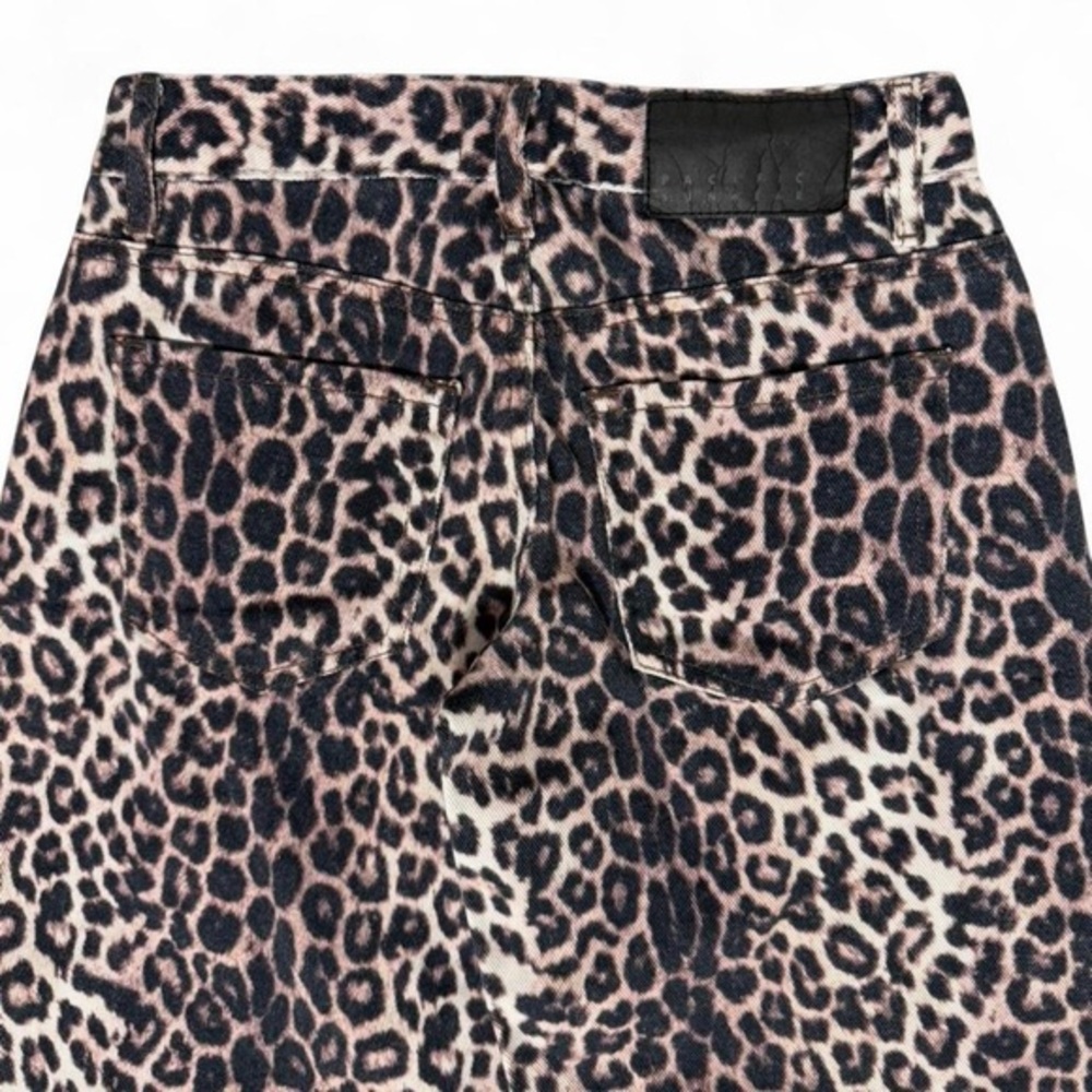 PacSun Casey Low Rise Baggy Leopard Print Jeans W23 Wide Leg Y2K Streetwear Chic - Picture 4 of 8